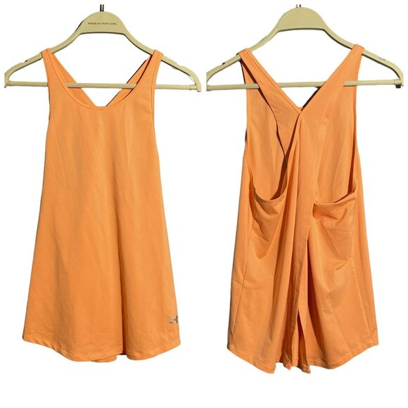 Under Armor Heat Gear Running Top Tank Women Size S Yoga Workout Gym Racerback - Picture 3 of 10
